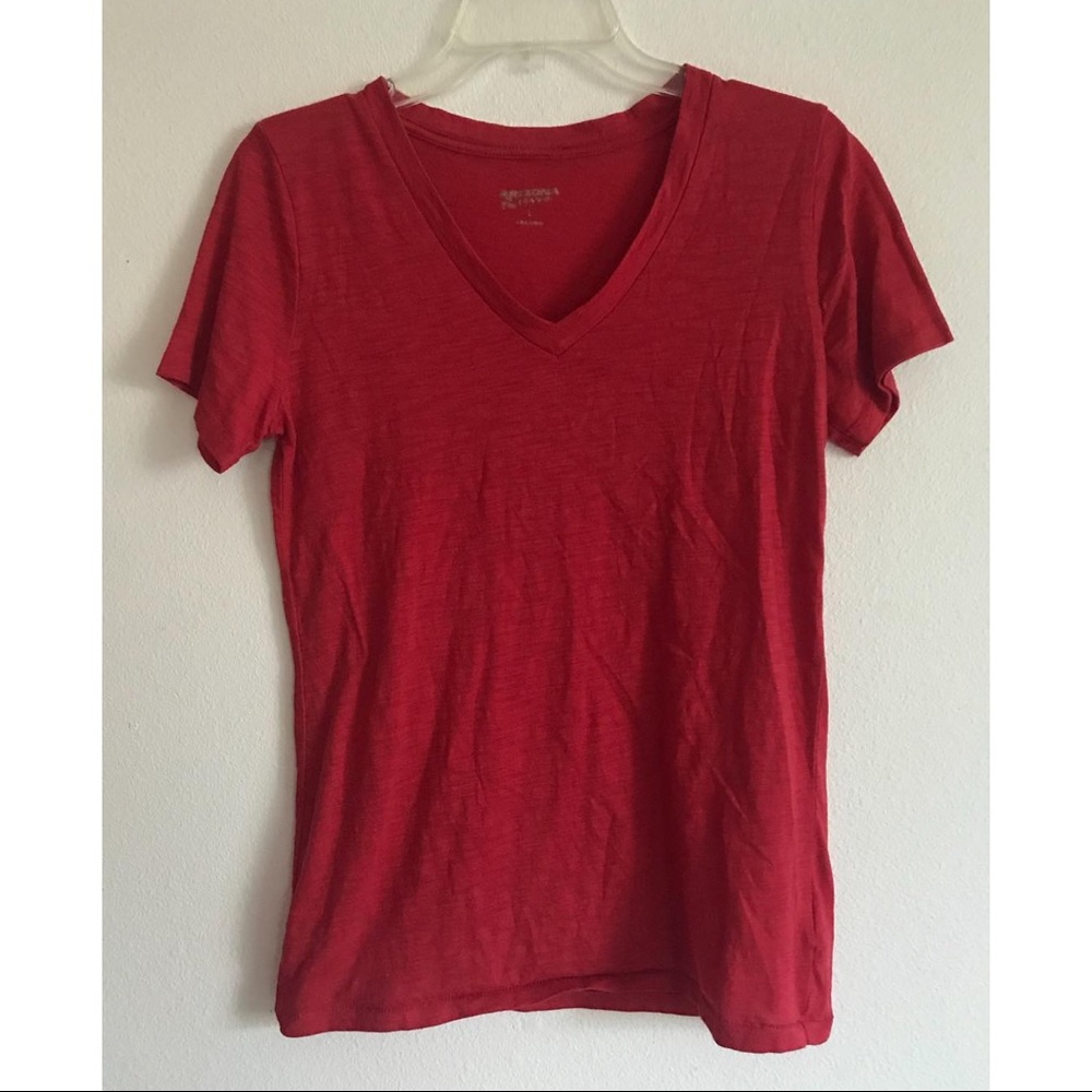 NWOT Heathered Red V-Neck Tee